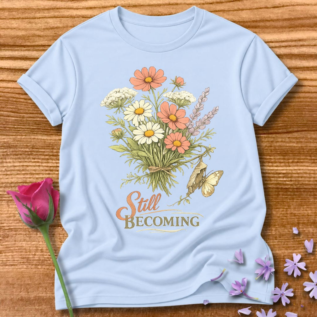 Still Becoming — Wildflower Bouquet Botanical in Light Blue