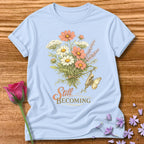 Still Becoming — Wildflower Bouquet Botanical in Light Blue