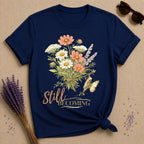 Still Becoming botanical growth t-shirt for women
