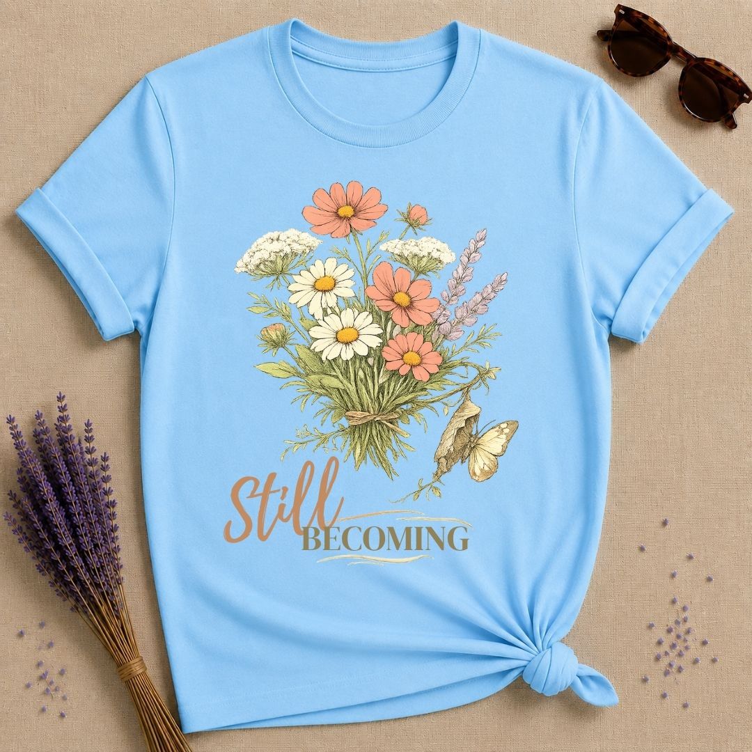 Still Becoming floral women's t-shirt