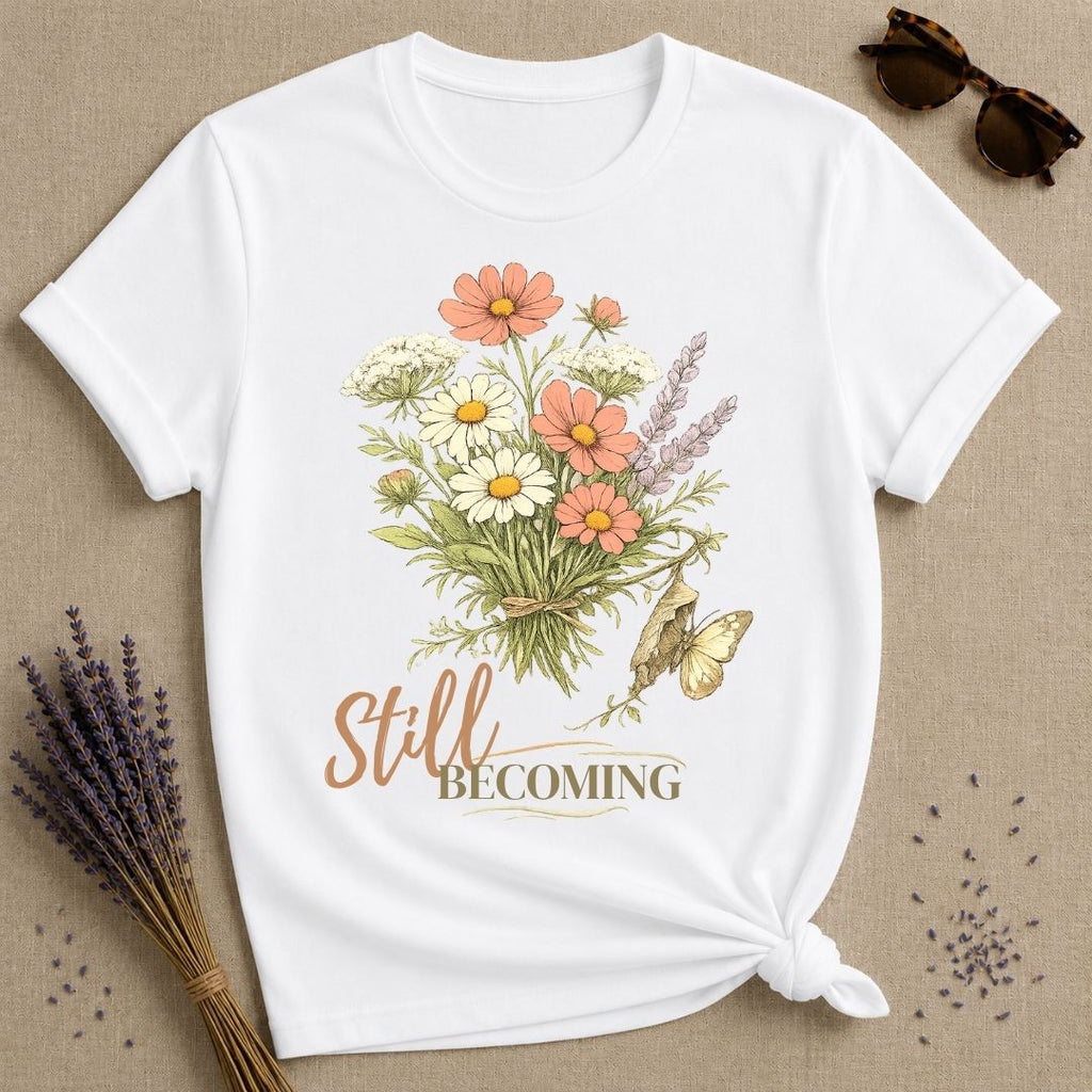 Still Becoming botanical women's t-shirt