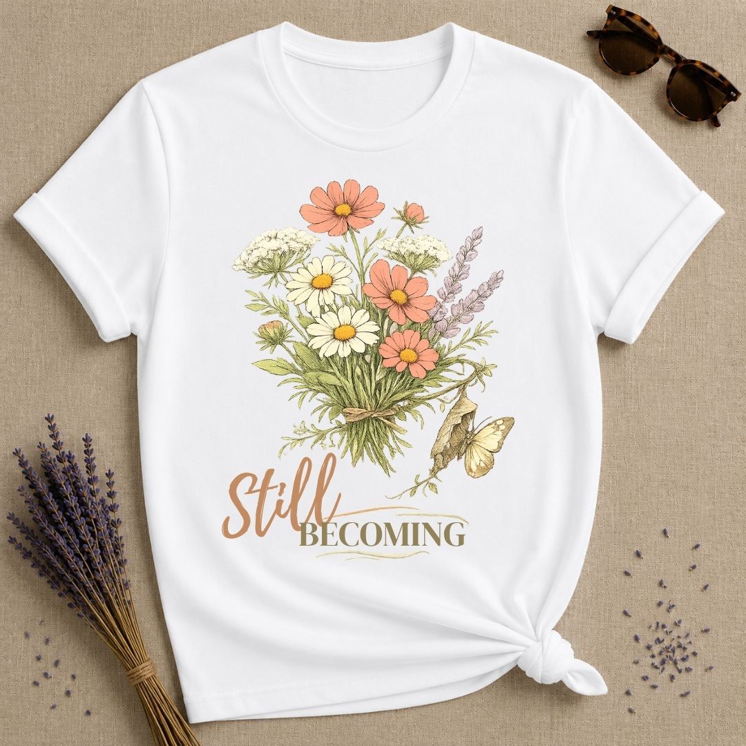 Still Becoming botanical women's t-shirt