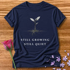Still Growing Still Quiet — Botanical Seedling Minimalist in Navy