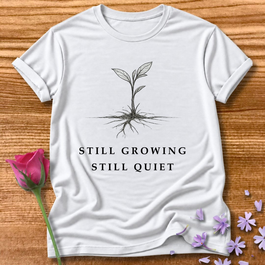 Still Growing Still Quiet — Botanical Seedling Minimalist in White