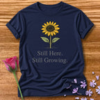 Still Here. Still Growing. — Wildflower Botanical in Navy