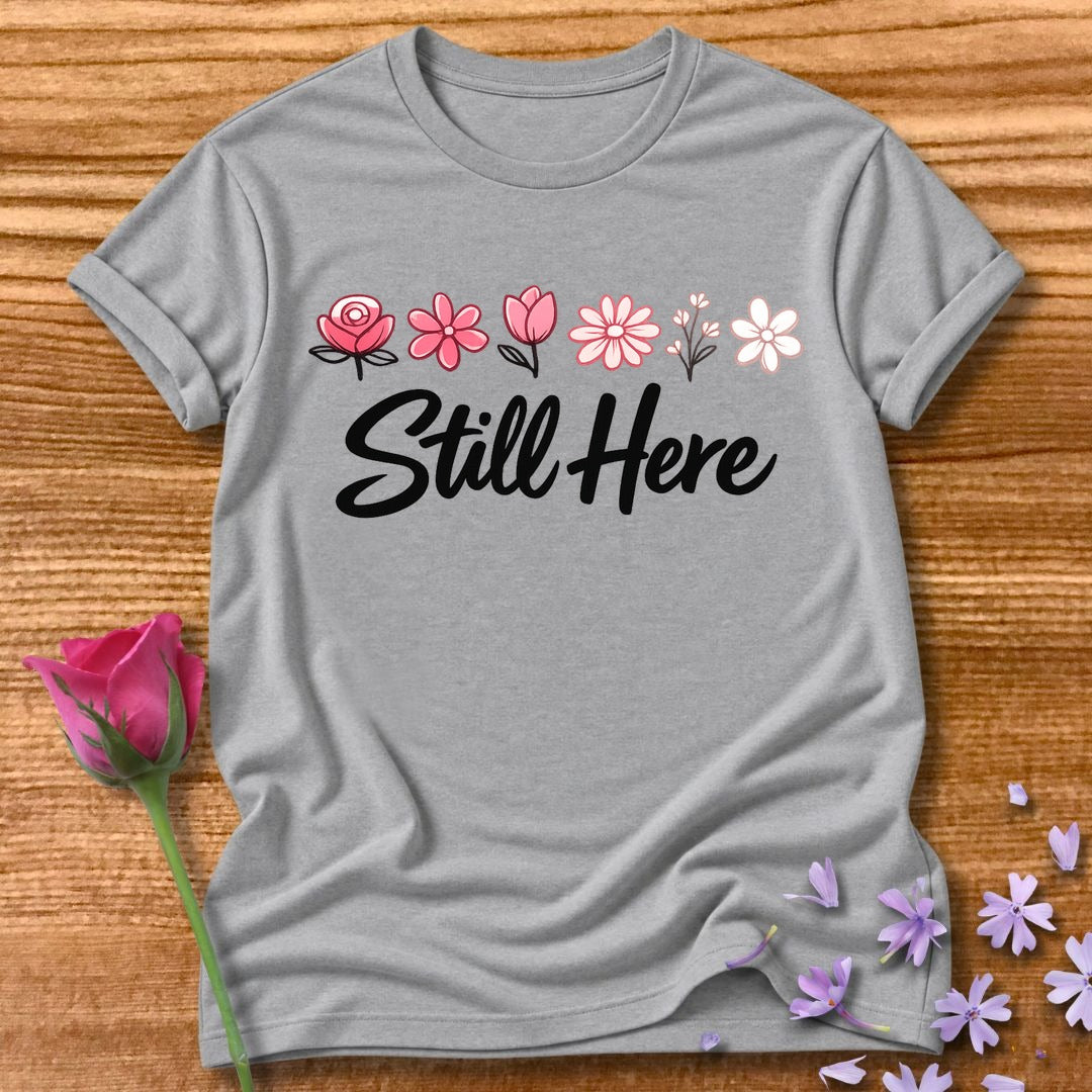 Still Here — Watercolor Wildflower Row in Sport Grey
