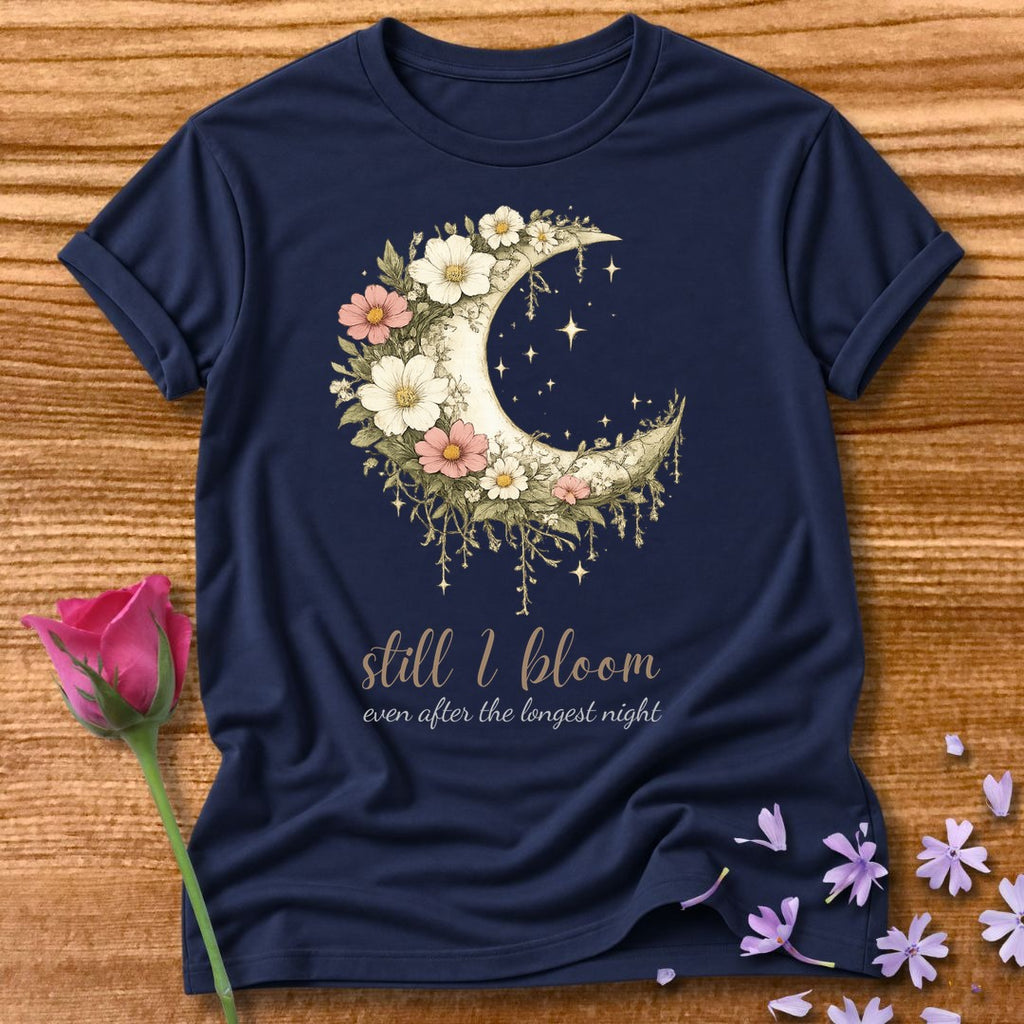 Still I Bloom Even After the Longest Night — Celestial Botanical in Navy