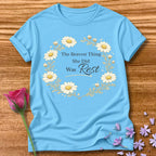 The Bravest Thing She Did Was Rest — Chamomile Floral in Sky