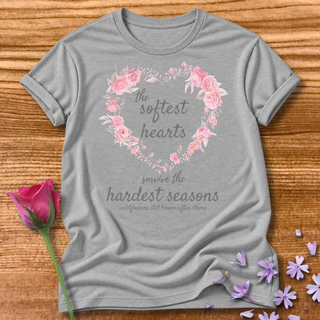 The Softest Hearts Survive the Hardest Seasons — Floral in Sport Grey