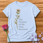 The Version of Me That Survived — Thistle Botanical in Light Blue