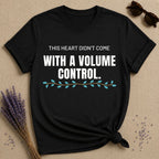 This Heart Didn't Come With A Volume Control — Botanical Vine T-Shirt for Women in Black