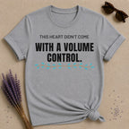 This Heart Didn't Come With A Volume Control — Botanical Vine T-Shirt for Women in Sport Grey