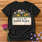 This Is My Happy Place — Wildflower Bouquet Stripe in Black