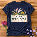 This Is My Happy Place — Wildflower Bouquet Stripe in Navy