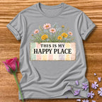 This Is My Happy Place — Wildflower Bouquet Stripe in Sport Grey