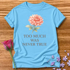 Too Much Was Never True — Watercolor Dahlia Floral in Sky
