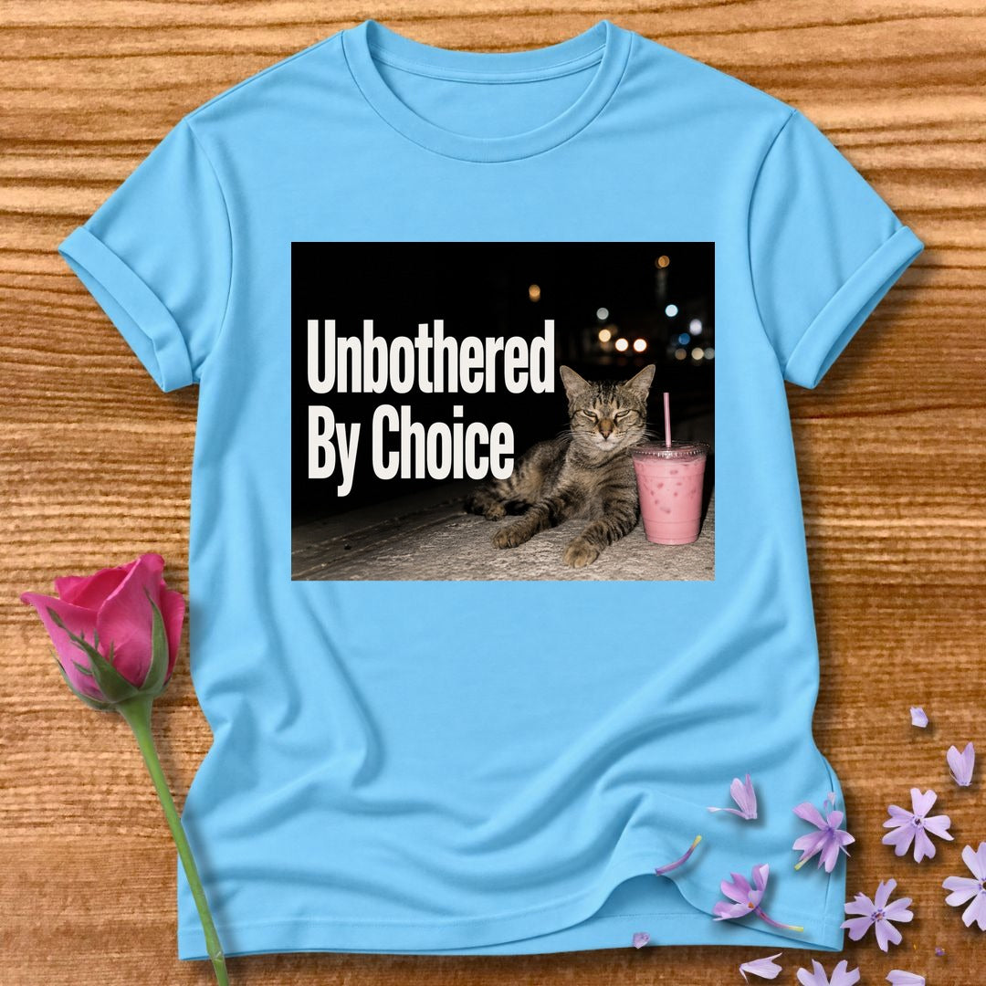 Unbothered By Choice — Photorealistic Cat Night Graphic in Sky