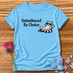 Unbothered By Choice — Vintage Raccoon Sticker Graphic in Sky