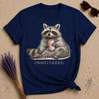 Unbothered — Washed Out Raccoon Vintage T-Shirt for Women in Navy