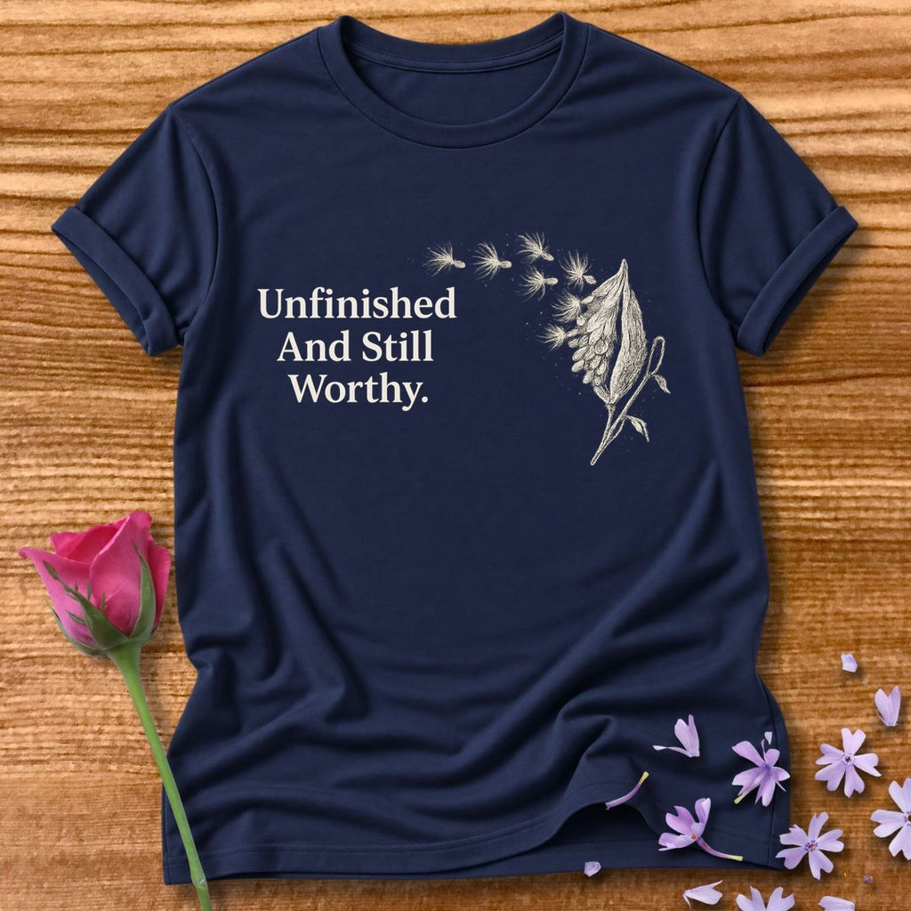 Unfinished and Still Worthy — Milkweed Botanical in Navy