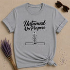 Untamed on Purpose — Daisy in Pavement Botanical T-Shirt for Women in Sport Grey