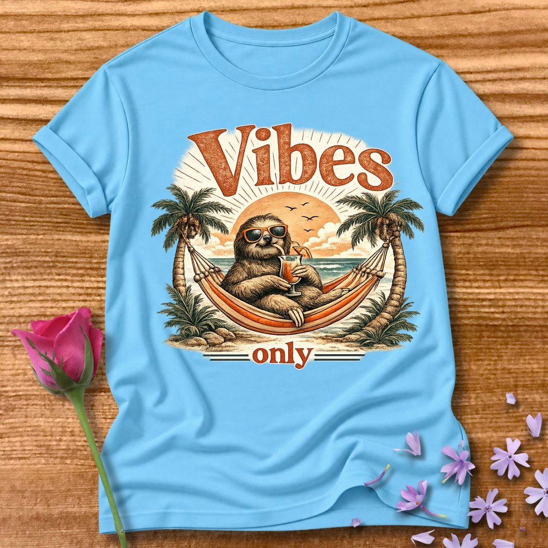 Vibes Only — Vintage Travel Poster Sloth in Sky