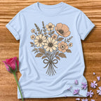 Vintage Wildflower — Botanical Floral Graphic in Light Blue