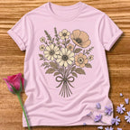 Vintage Wildflower — Botanical Floral Graphic in Light Pink
