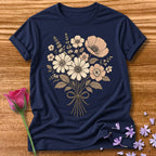 Vintage Wildflower — Botanical Floral Graphic in Navy
