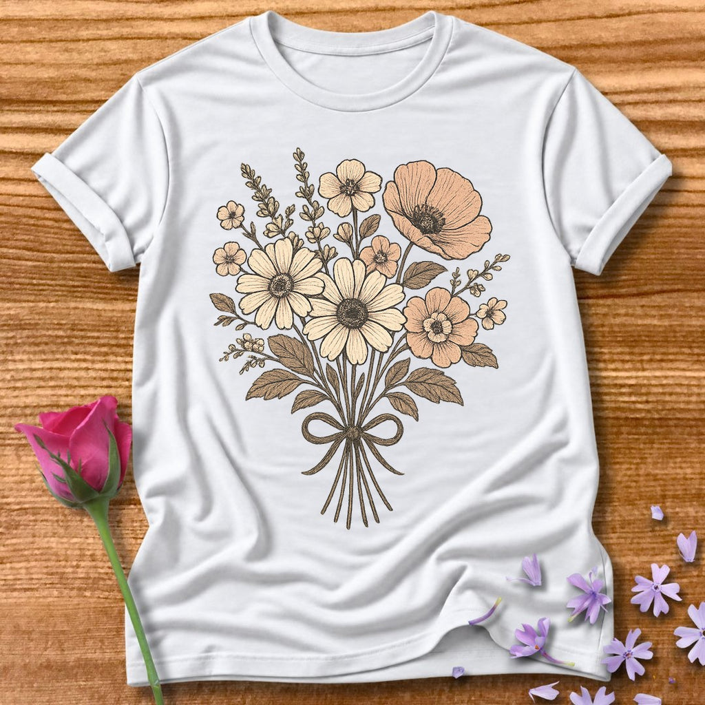 Vintage Wildflower — Botanical Floral Graphic in White