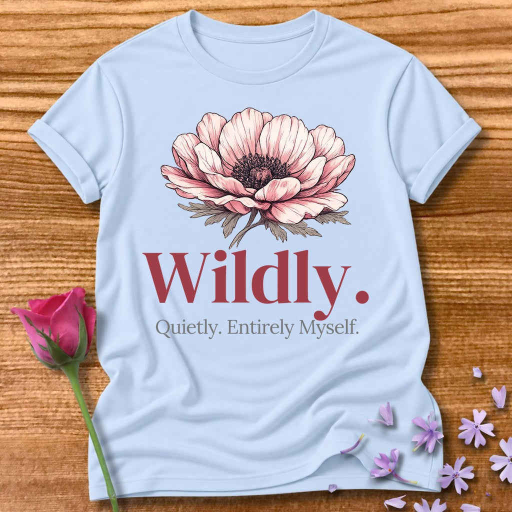 Wildly. Quietly. Entirely Myself. — Poppy Floral in Light Blue