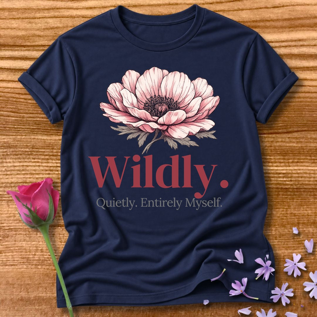Wildly. Quietly. Entirely Myself. — Poppy Floral in Navy