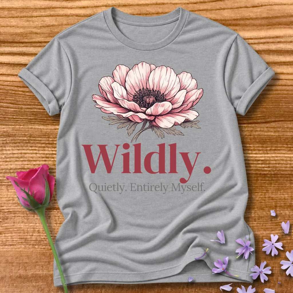 Wildly. Quietly. Entirely Myself. — Poppy Floral in Sport Grey