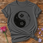 Yin-Yang Floral T-Shirt in Charcoal