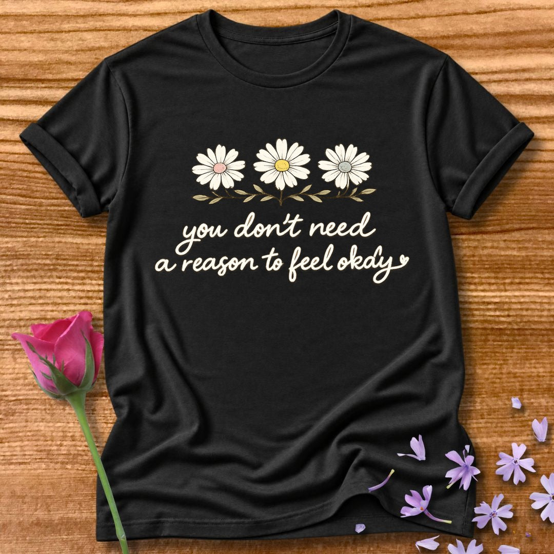 You Don't Need a Reason to Feel Okay — Daisy Trio Botanical in Black