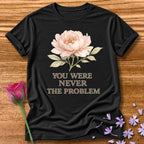 You Were Never the Problem — Watercolor Peony Floral in Black