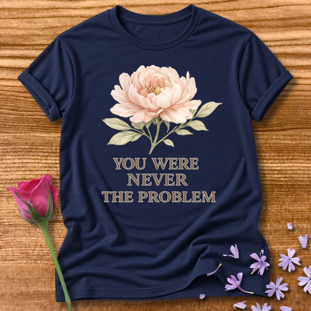 You Were Never the Problem — Watercolor Peony Floral in Navy