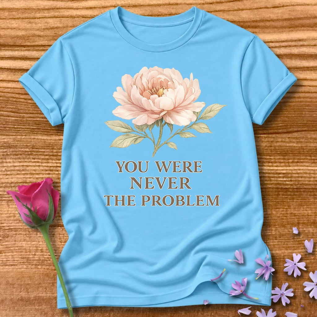 You Were Never the Problem — Watercolor Peony Floral in Sky