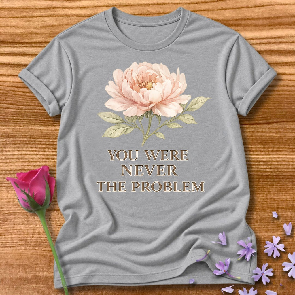 You Were Never the Problem — Watercolor Peony Floral in Sport Grey