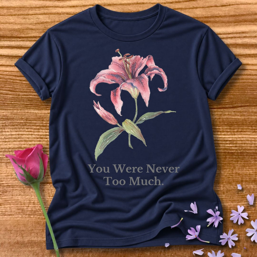 You Were Never Too Much — Floral Botanical in Navy