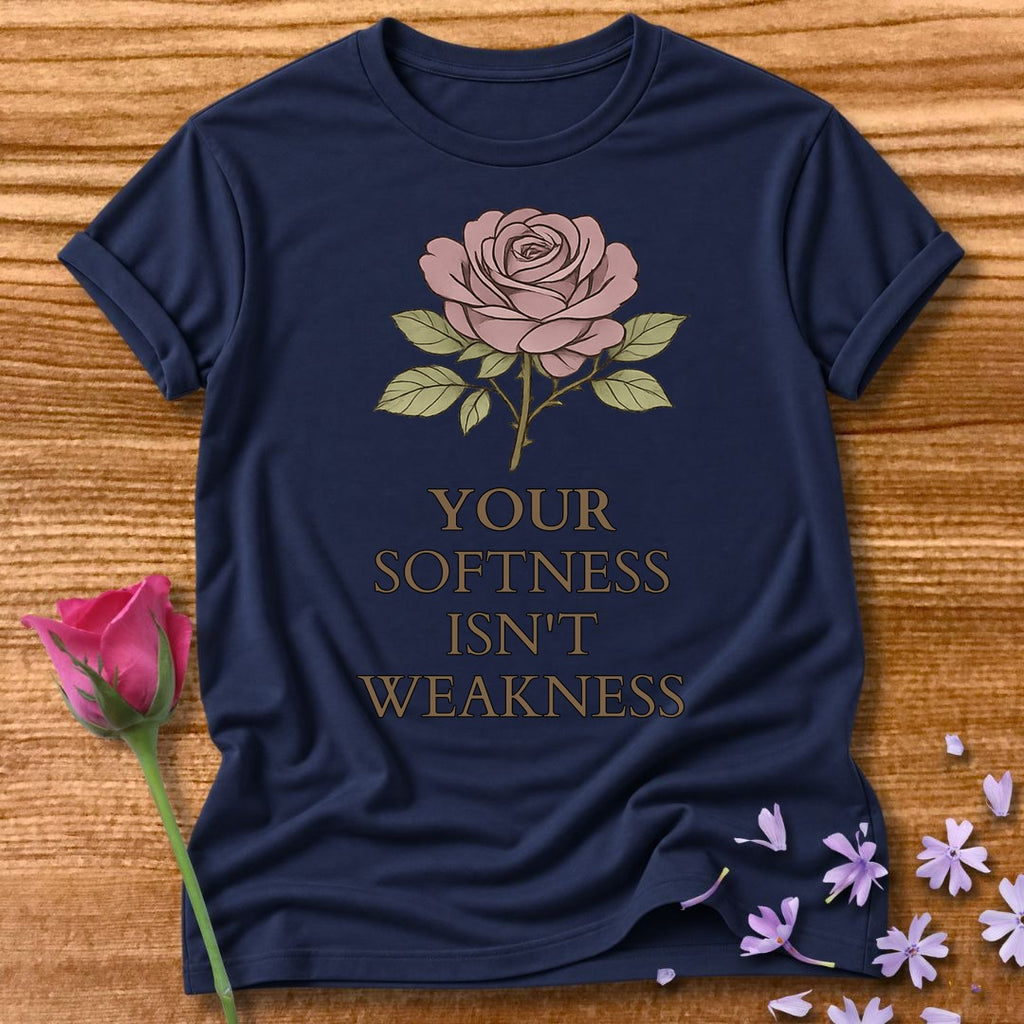 Your Softness Isn't Weakness — Watercolor Rose Botanical in Navy