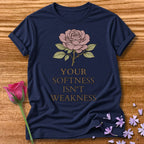 Your Softness Isn't Weakness — Watercolor Rose Botanical in Navy
