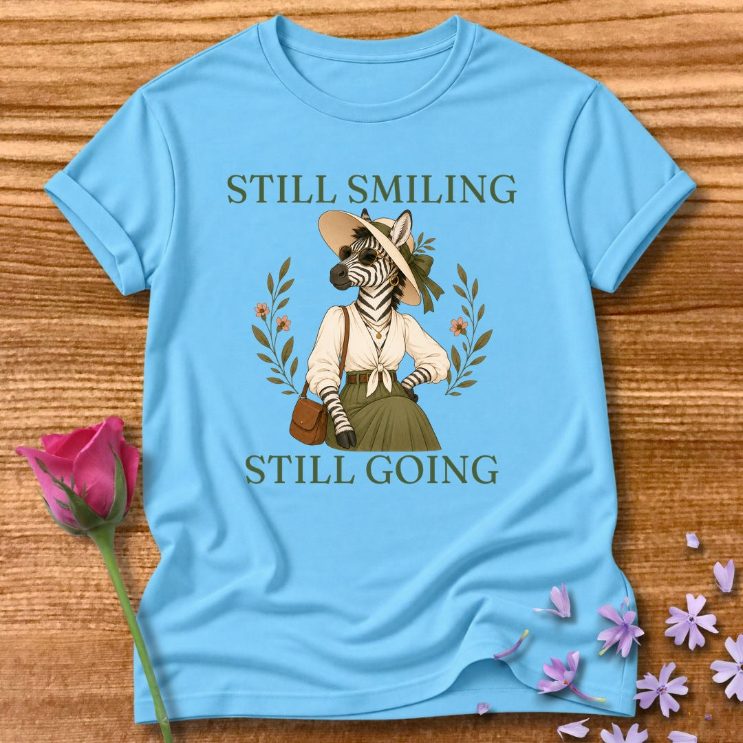 Zebra — Still Smiling Still Going Vintage Aesthetic Animal in Sky