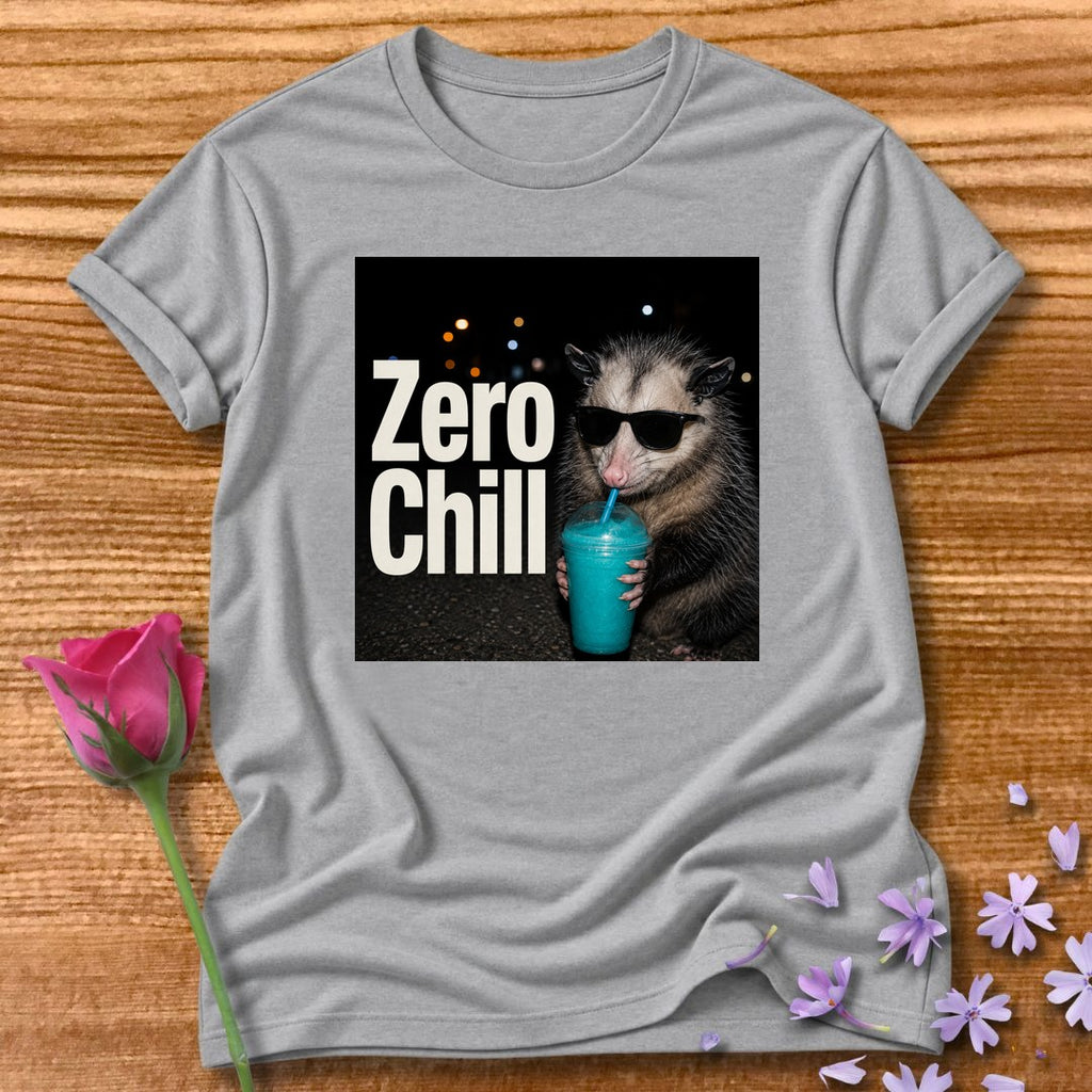 Zero Chill — Photorealistic Opossum Night Graphic in Sport Grey
