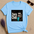 Zero Chill — Photorealistic Opossum Night Graphic T-Shirt for Women in Sky