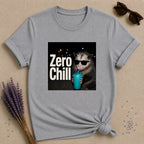 Zero Chill — Photorealistic Opossum Night Graphic T-Shirt for Women in Sport Grey