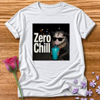 Zero Chill — Photorealistic Opossum Night Graphic in White