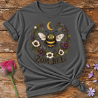 Zom-Bee Botanical T-Shirt in Charcoal